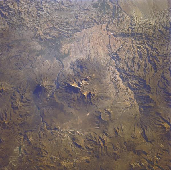 Satellite Image, Photo of El Misti Volcano, Arequipa Area, Peru
