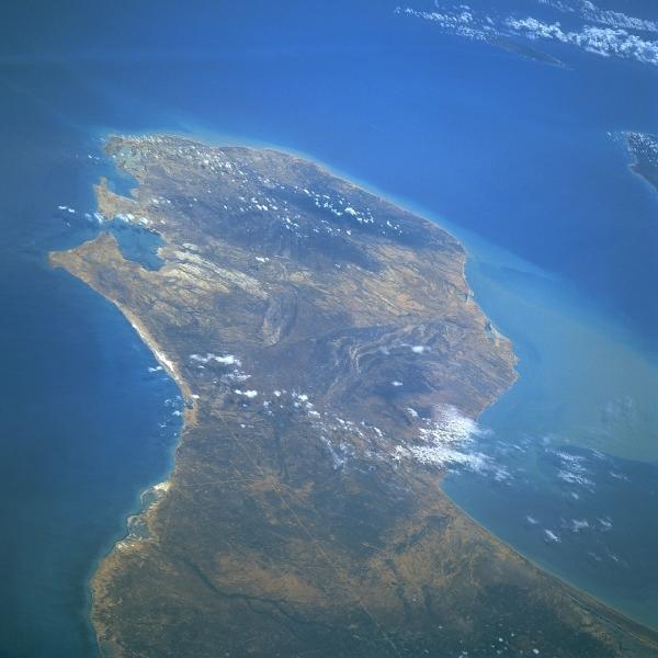 Satellite Image, Photo of Guajira Peninsula, Colombia Satellite Image, Photo of Guajira Peninsula, Colombia