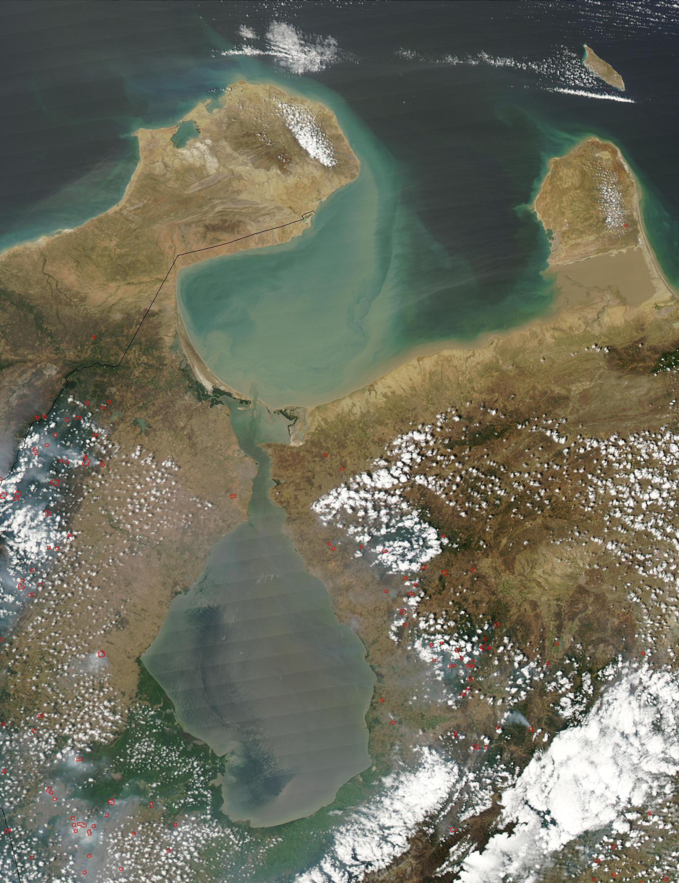 Satellite Image, Photo, Gulf of Venezuela, Venezuela