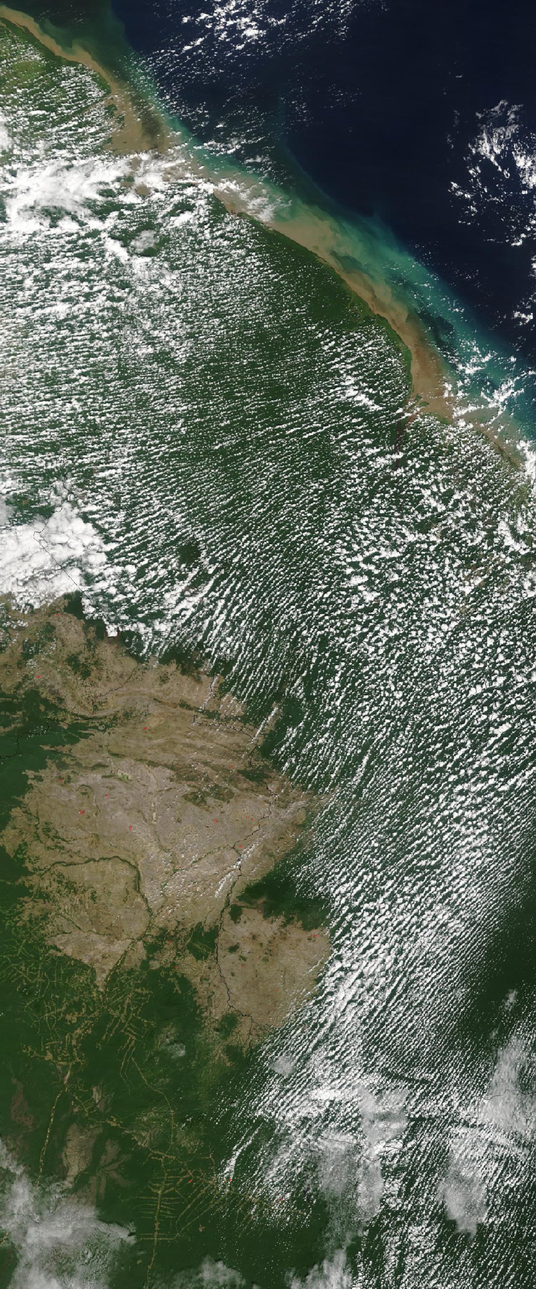Satellite Image, Photo of Guyana, South America