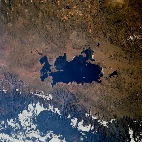 Satellite Image, Photo of Lake Titicaca, Bolivia and Peru