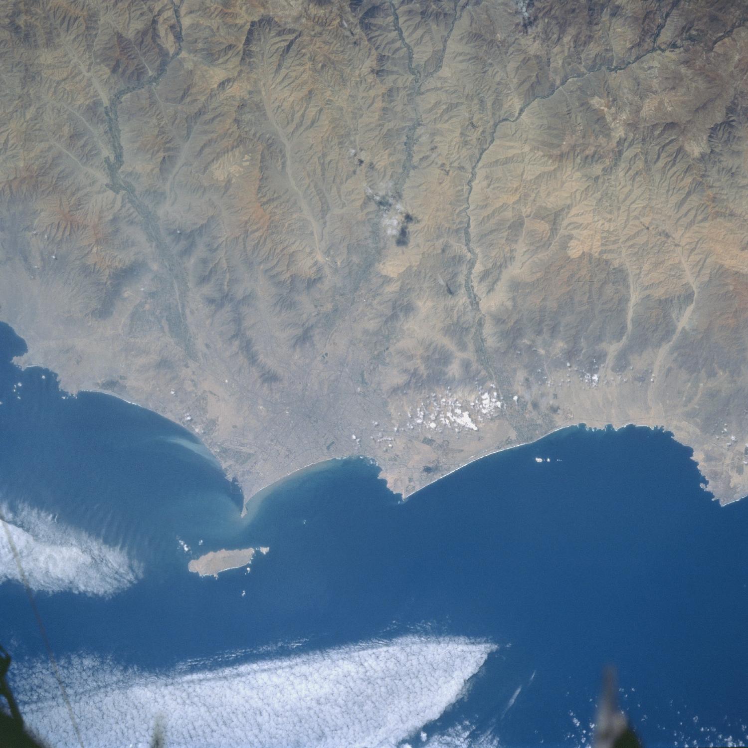 Satellite Image, Photo of Lima, Callao Area, Peru