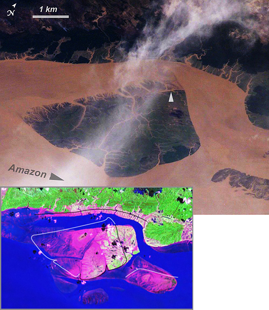 Satellite Image, Photo, Mouth of the Amazon River, Brazil Satellite Image, Photo, Mouth of the Amazon River, Brazil