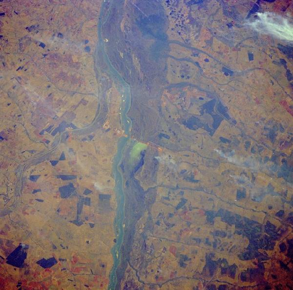 Satellite Image, Photo of Paraná River, Brazil Satellite Image, Photo of Paraná River, Brazil
