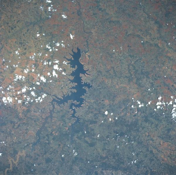 Satellite Image, Photo of the Paranaiba River Reservoir, Brazil Satellite Image, Photo of the Paranaiba River Reservoir, Brazil