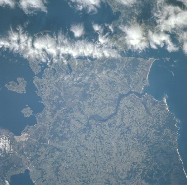 Satellite Image, Photo of Puerto Montt, Maullin River, Chile