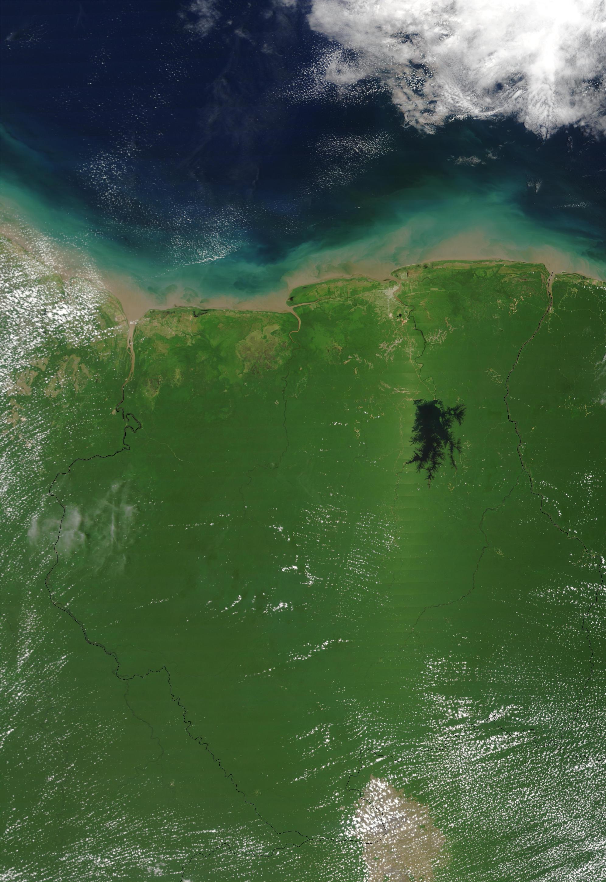 Satellite Image, Photo of Suriname