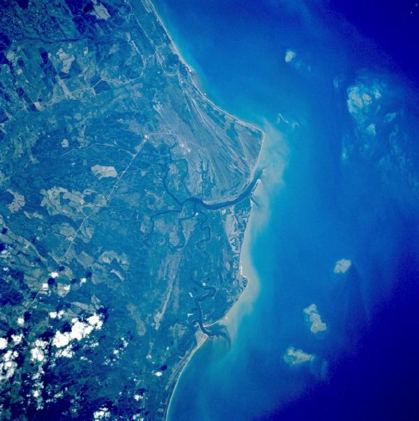 Satellite Image, Photo, Town & Bay of Caravelas, Brazil Satellite Image, Photo, Town & Bay of Caravelas, Brazil