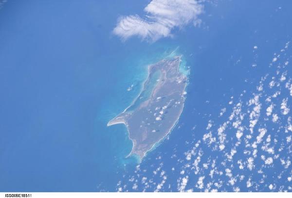 Satellite Photo, Image of Barbuda Island (Antigua & Barbuda)