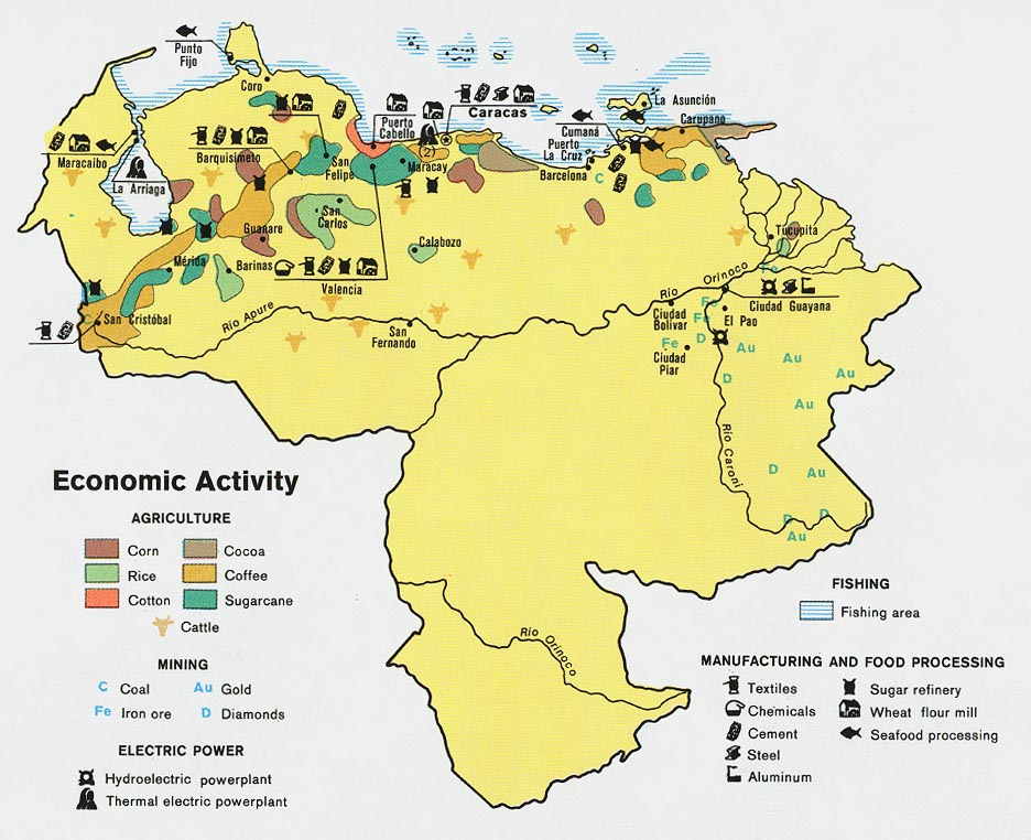 Venezuela Economic Activity Map