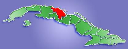 Villa Clara Province Map, Cuba