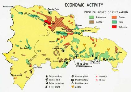 Carte de l'Activité Économique de la République Dominicaine