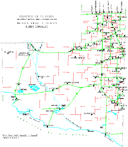 Carte d'Ejidos, Province de La Pampa, Argentine