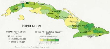 Cuba Population Map