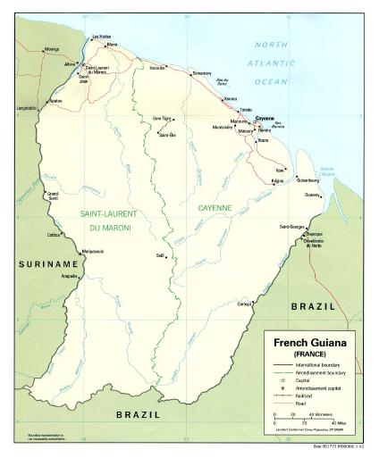 French Guiana Political Map