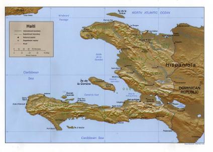 Haiti Shaded Relief Map