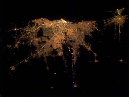 Image, Photo Satellite Buenos Aires La Nuit, Argentine