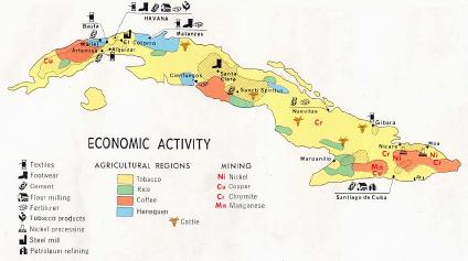 Mapa Actividad Economica Cuba