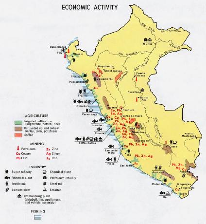 Mapa Actividad Economica de Peru