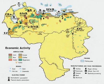 Mapa Actividad Económica Venezuela