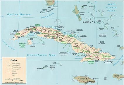 Mapa Político Cuba
