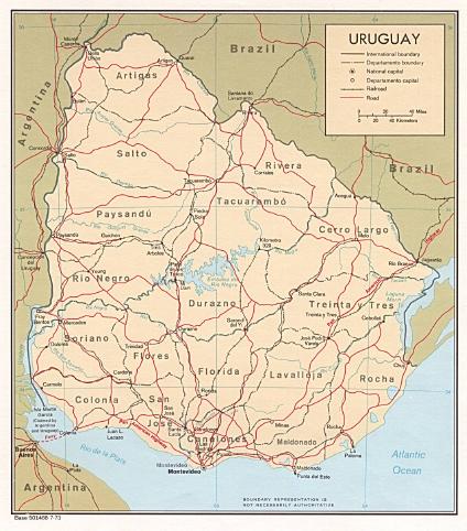 Mapa Politico de Uruguay
