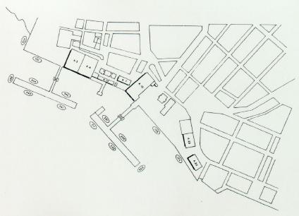 Mapa da Porto da Cidade de Manaus, Brasil