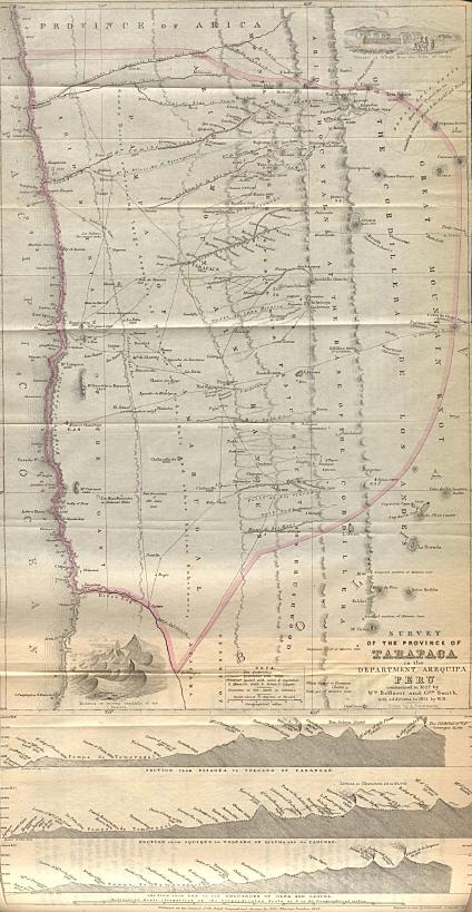 Mapa de la Provincia de Tarapaca, Peru, 1851