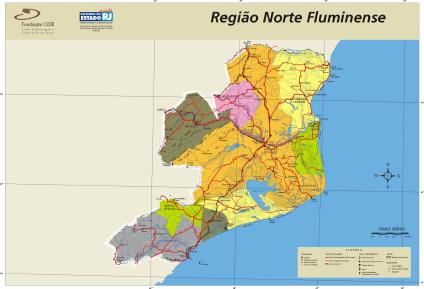 Mapa Da Regiao Norte Fluminense Estado Do Rio De Janeiro Brasil