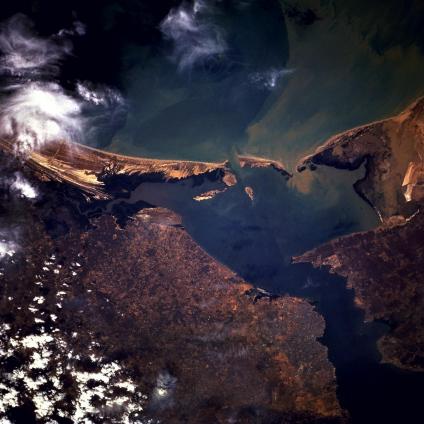 Mapa Satelital, Foto, Imagen Satelite, Foto, Imagen Satélite de la Ciudad de Maracaibo, Bahia de Tablazo, Venezuela