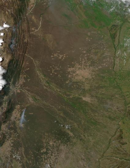 Mapa Satelital, Foto, Imagen Satelite, Foto, Imagen Satélite de la Parte Oeste de Paraguay