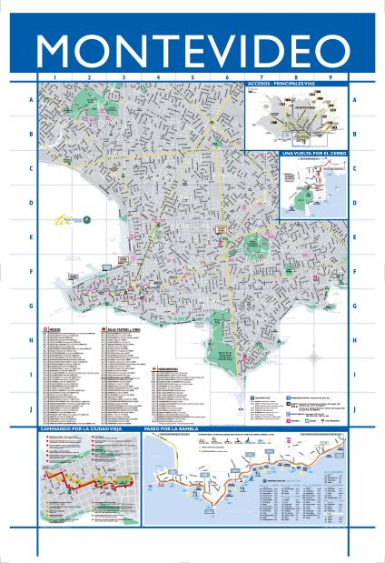Montevideo Map, Uruguay