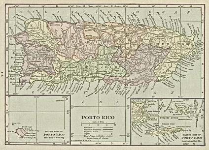 Porto (Puerto) Rico Map 1920