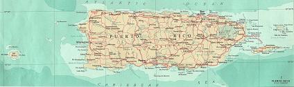 Puerto Rico Island Map