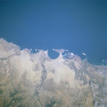 Satellite Image, Photo of Chimbote Area, Peru