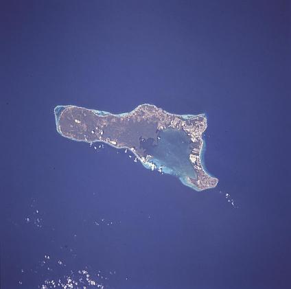 Satellite Image, Photo of Grand Cayman Island, Cayman Islands
