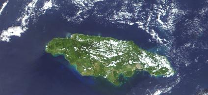 Satellite Image, Photo, Island of Jamaica