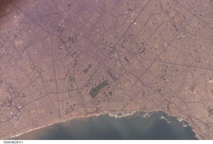 Satellite Image, Photo of Lima Metropolitan Area, Peru