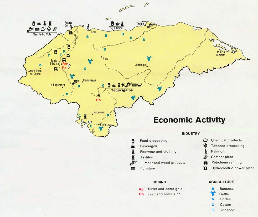 Honduras Economic Activity Map