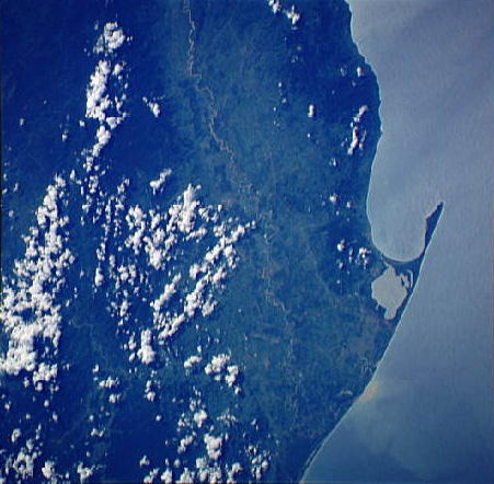 Satellite Image, Photo of Bay of Trujillo, Colon Departmento, Honduras