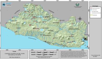 El Salvador Hydrological Map