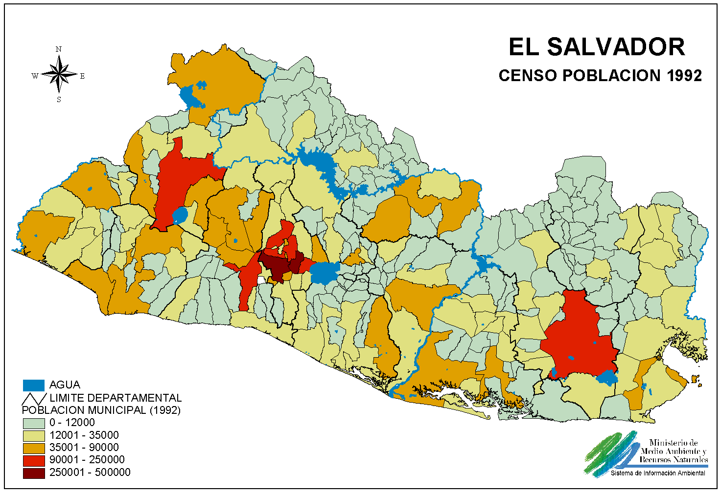 El Salvador Population Map