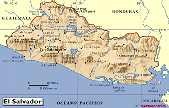 El Salvador Relief Map (1)