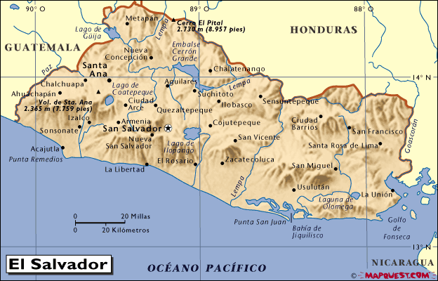El Salvador Relief Map (1)