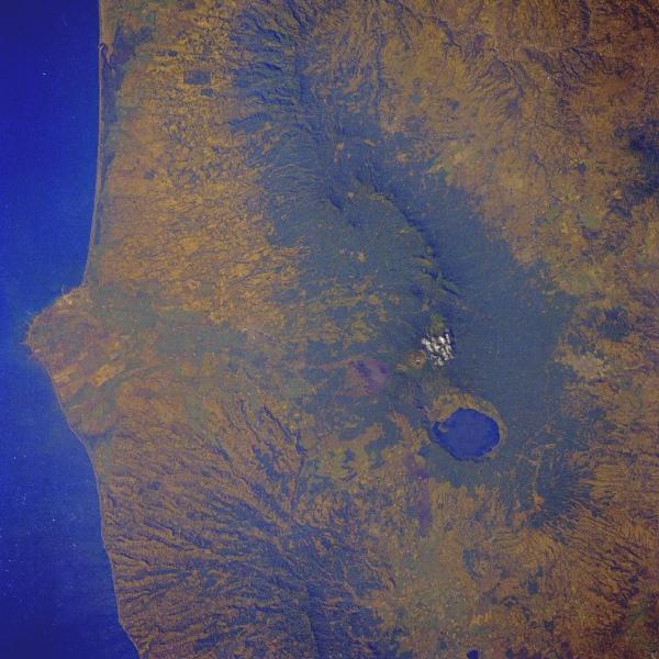 Satellite Image, Photo of Sante Ana Volcano, El Salvador