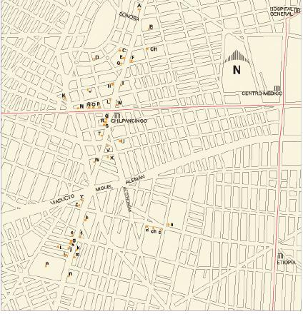 Carte de l'Hippodrome del Valle, Mexico D.F