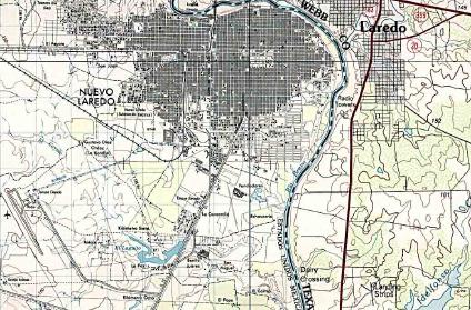 Carte de Nuevo Laredo, Tamaulipas, Mexique