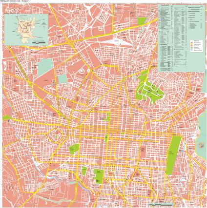 Carte de Puebla de Zaragoza, Puebla, Mexique