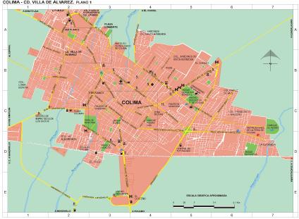 Carte de Villa de Alvarez (Ville), Colima, Mexique