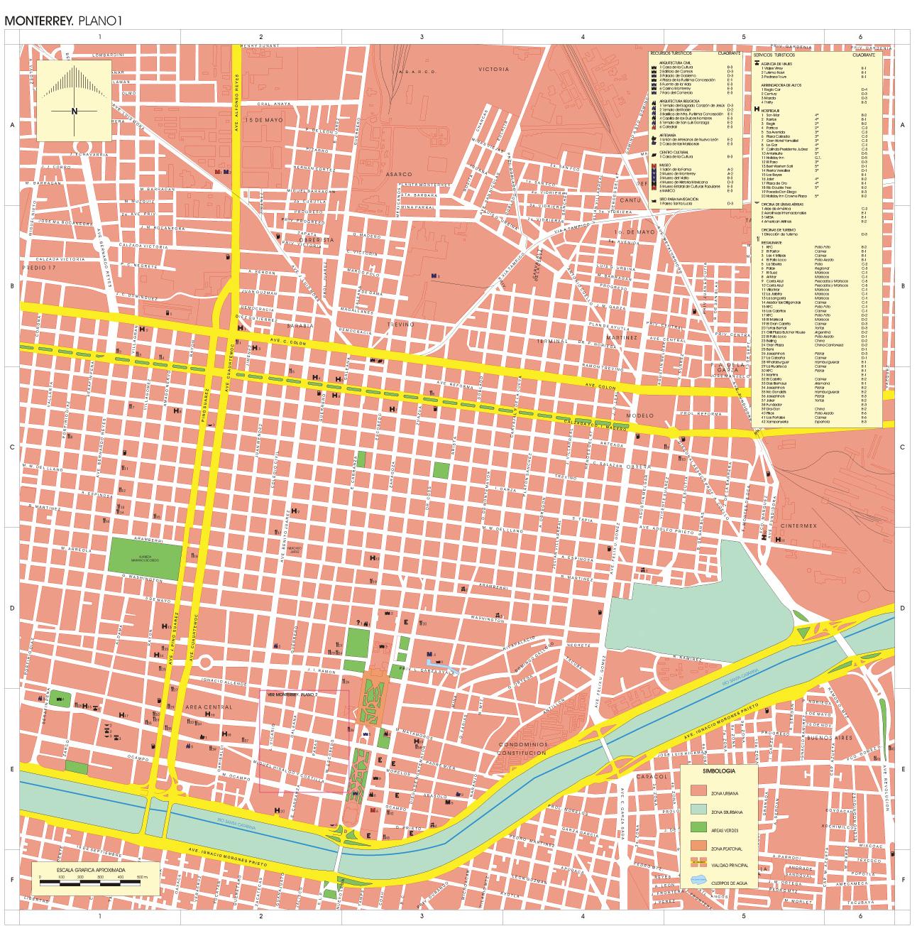 Monterrey Nuevo Leon Mexico Map